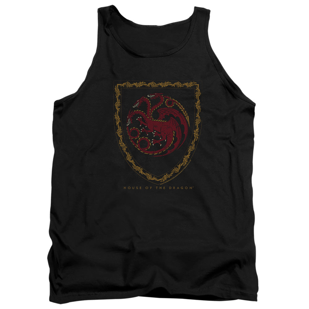 House Of The Dragon Dragon Shield Vintage Dark Mens Tank Top Shirt Black