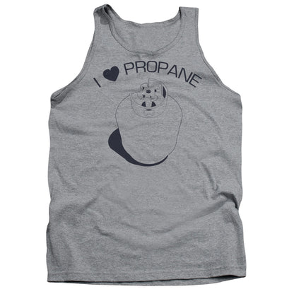 I Heart Propane Mens Tank Top Shirt Athletic Heather