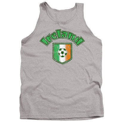 Ireland With Soccer Flag Mens Tank Top Shirt Athletic Heather