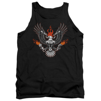 Biker Eagle Mens Tank Top Shirt Black