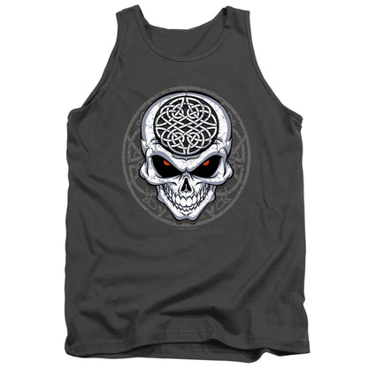 Celtic Skull Mens Tank Top Shirt Charcoal