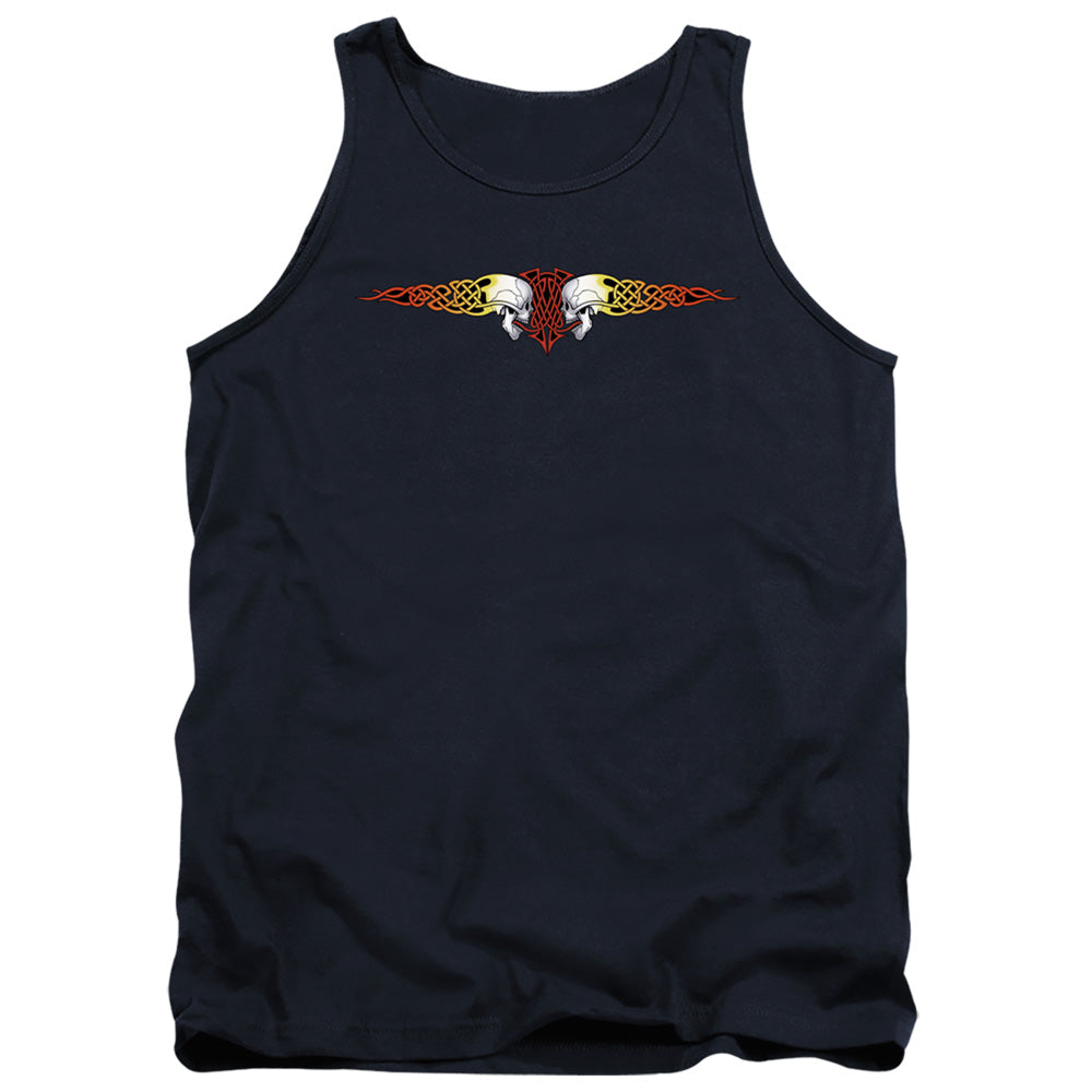 Celtic Skulls Mens Tank Top Shirt Navy