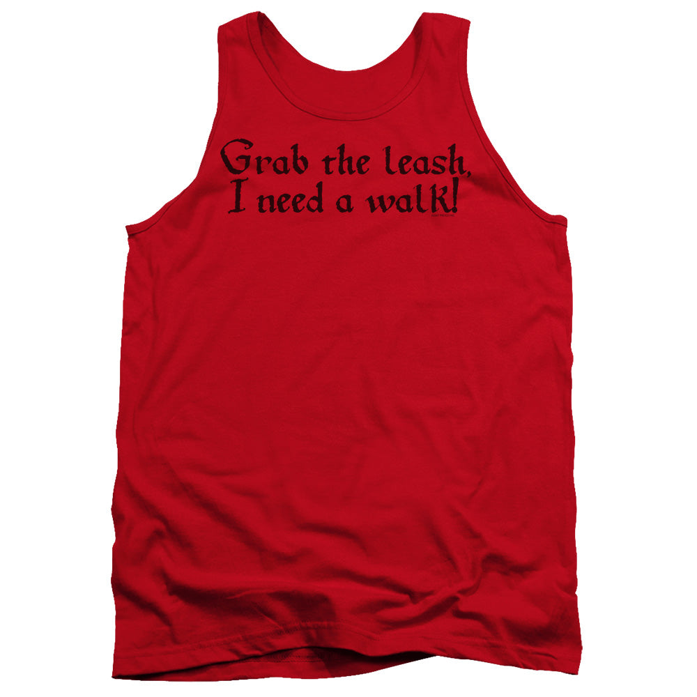 Grab The Leash Mens Tank Top Shirt Red