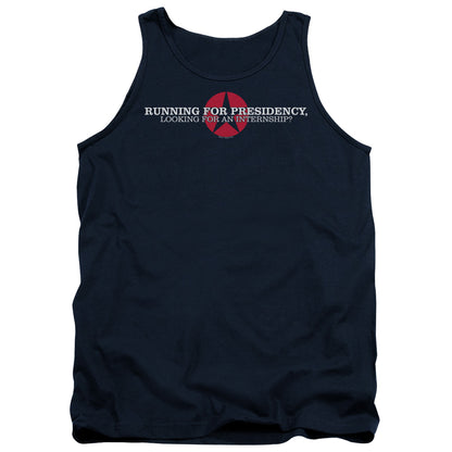 Running For Presidency Mens Tank Top Shirt Navy