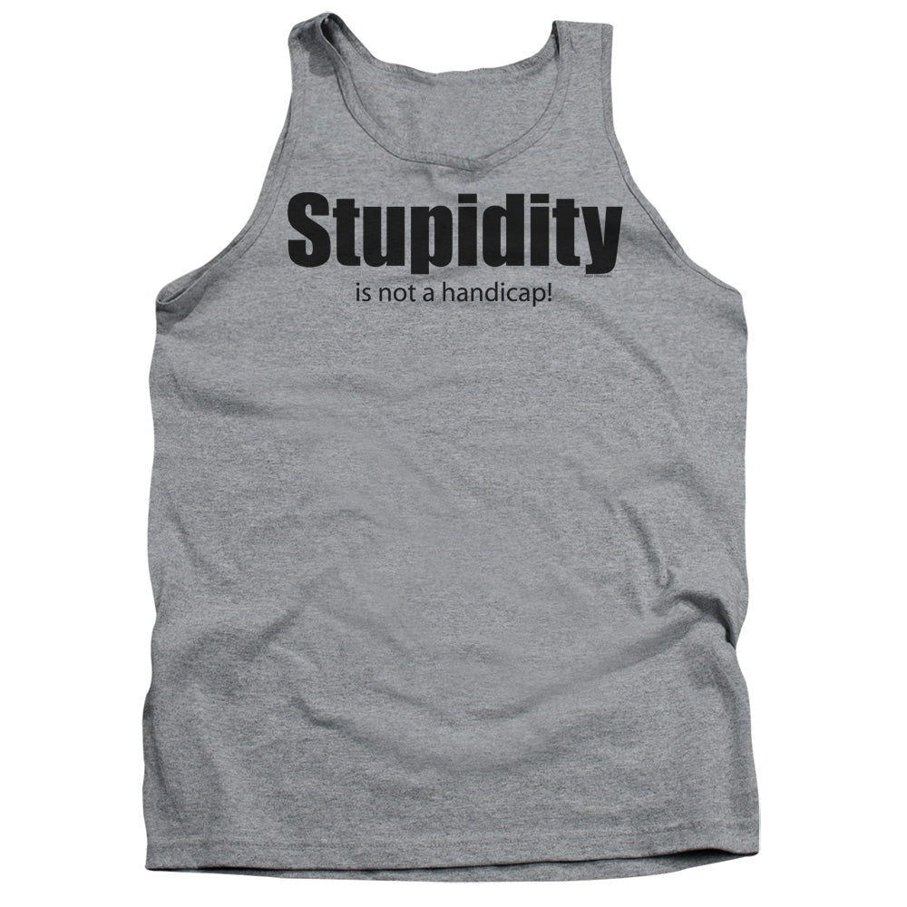 Stupidity Mens Tank Top Shirt Athletic Heather