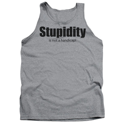 Stupidity Mens Tank Top Shirt Athletic Heather