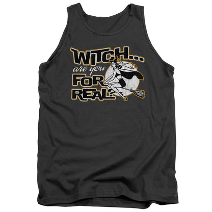 For Real Mens Tank Top Shirt Charcoal