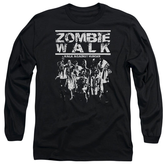 Zombie Walk Mens Long Sleeve Shirt Black