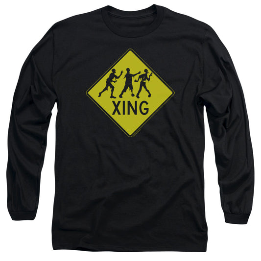 Zombie Xing Mens Long Sleeve Shirt Black