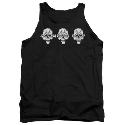 Hear No Heads Mens Tank Top Shirt Black