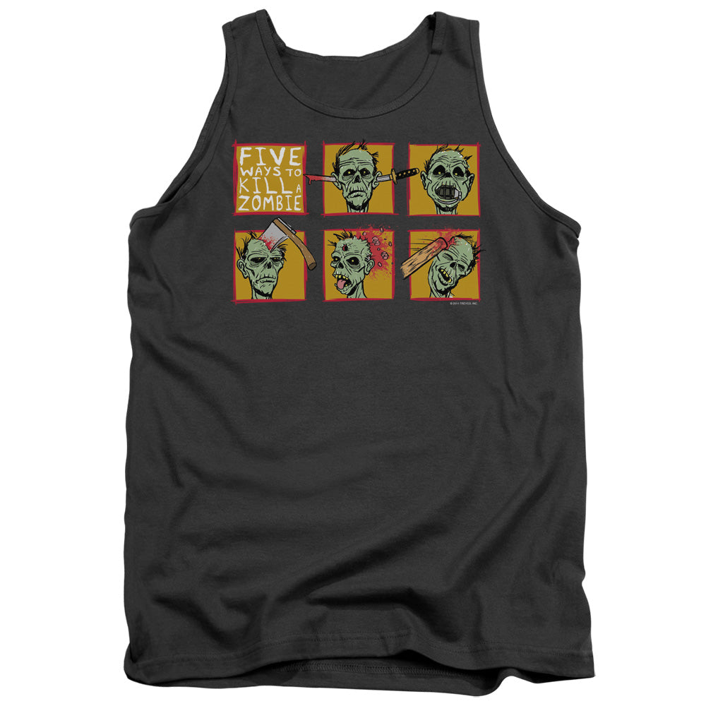 Five Ways To Kill A Zombie Mens Tank Top Shirt Charcoal