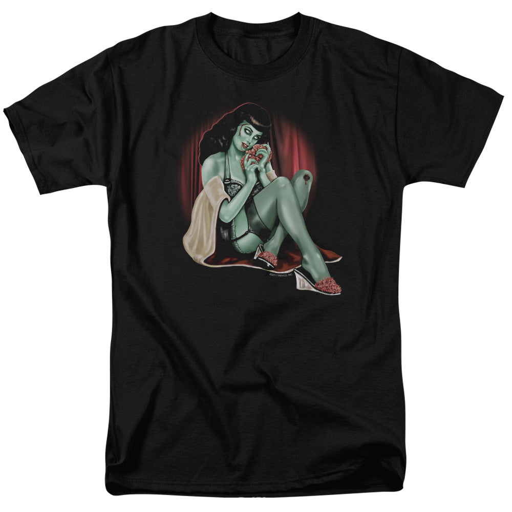 Zombie Pin Up All A Girl Wants Mens T Shirt Black