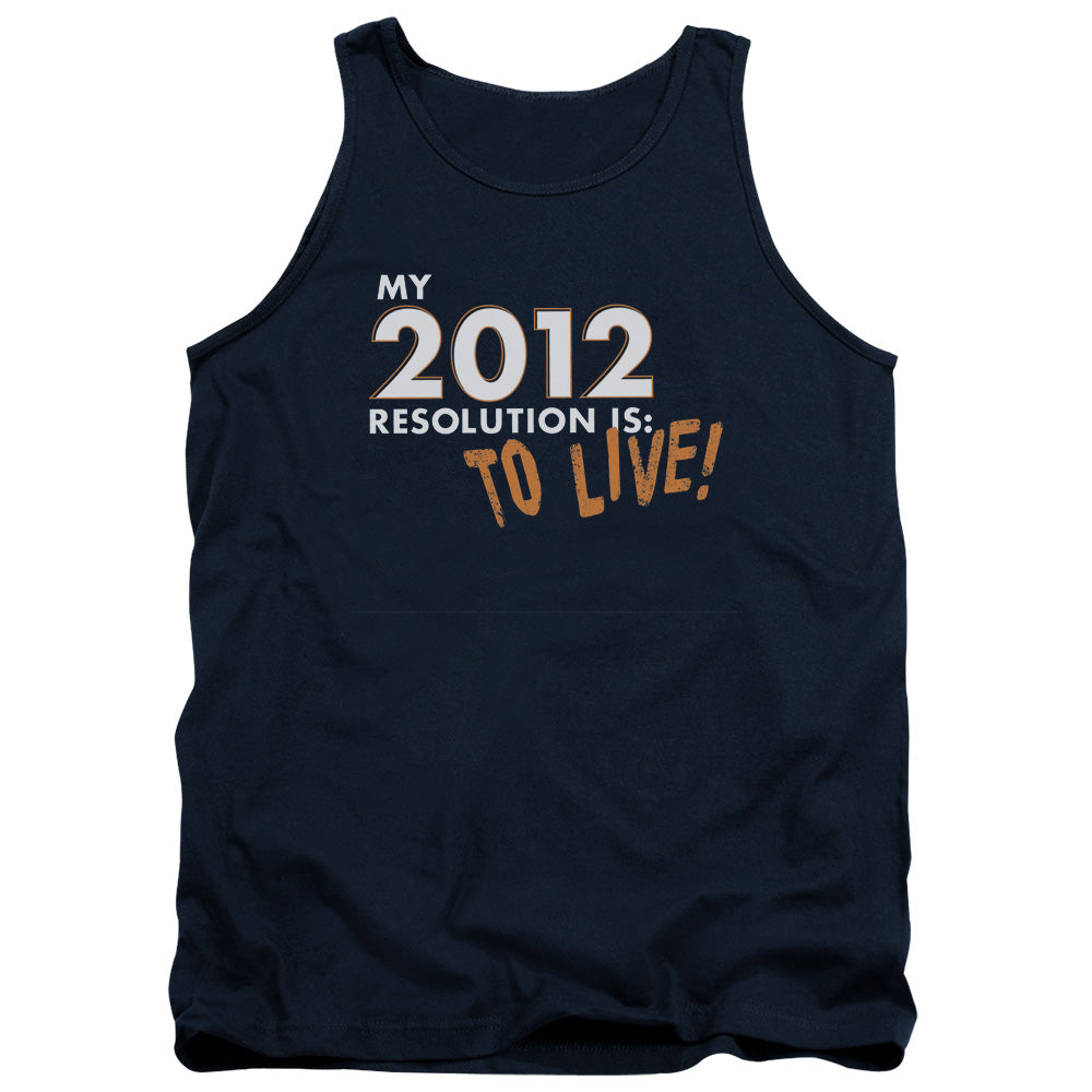 To Live! Mens Tank Top Shirt Navy