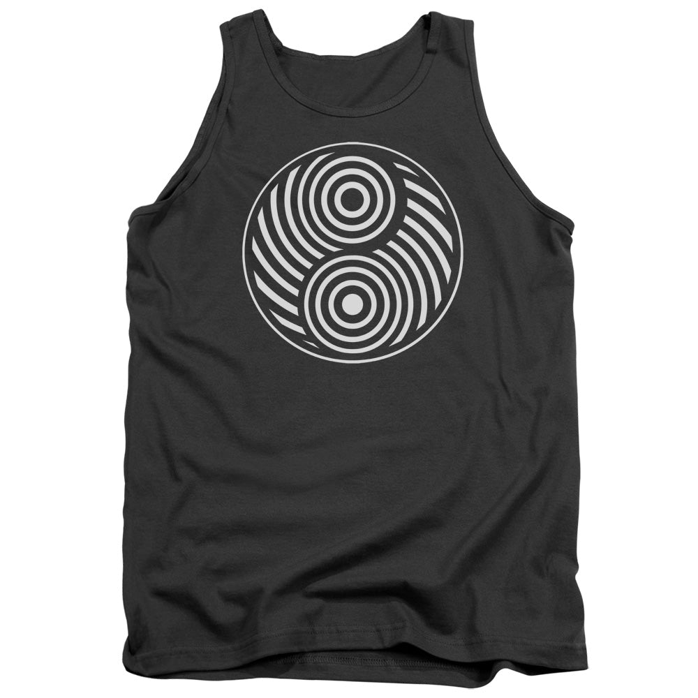 Ying Yang Mens Tank Top Shirt Charcoal