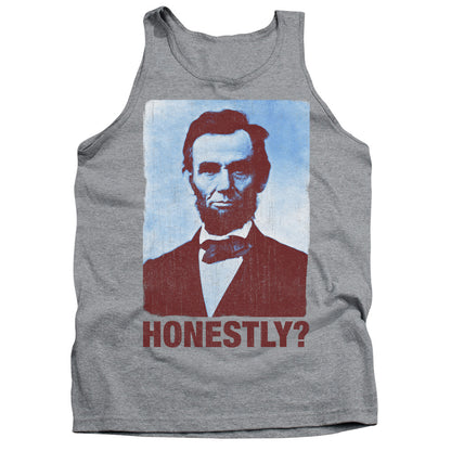 Honestly Abe Mens Tank Top Shirt Athletic Heather