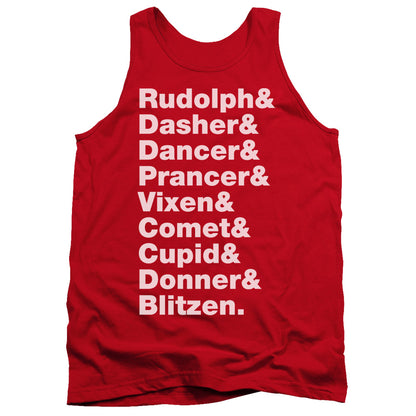 Reindeer Mens Tank Top Shirt Red