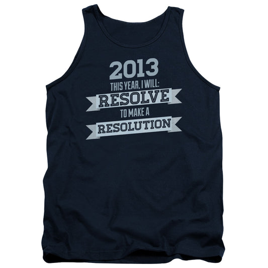 Resolve Mens Tank Top Shirt Navy