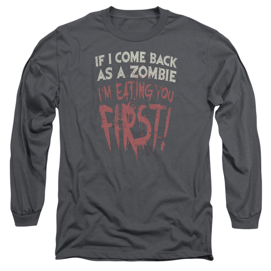 You First Mens Long Sleeve Shirt Charcoal