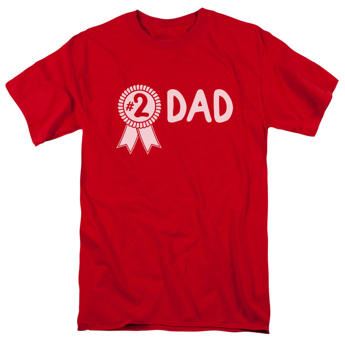 #2 Dad Mens T Shirt Red