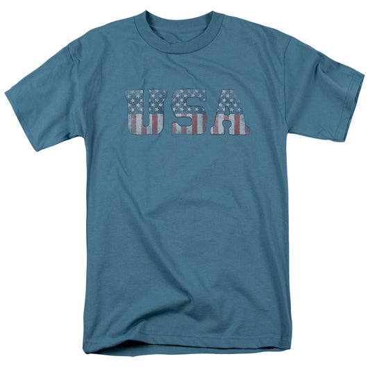 Worn Usa Mens T Shirt Slate