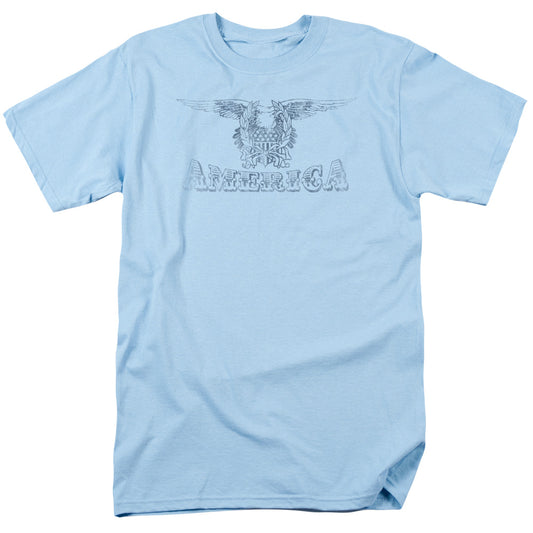 America Mens T Shirt Light Blue