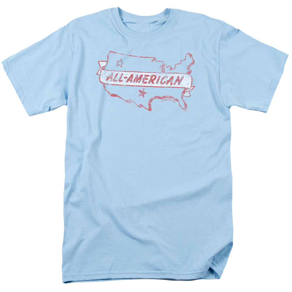 All American Mens T Shirt Light Blue