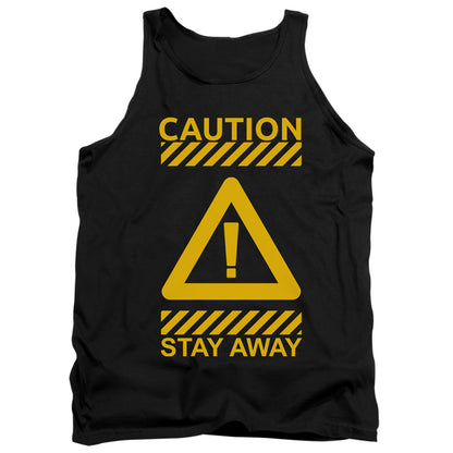 Caution Stay Away Mens Tank Top Shirt Black