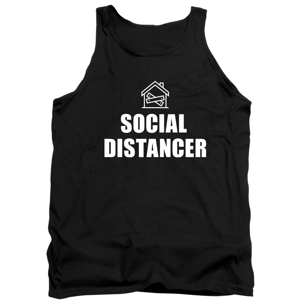 Social Distancer Mens Tank Top Shirt Black