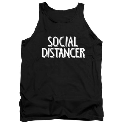 Social Distancer Mens Tank Top Shirt Black