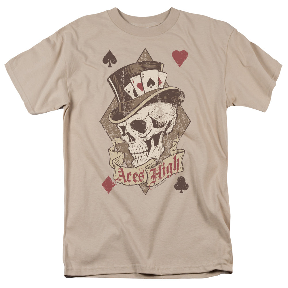 Aces High Mens T Shirt Sand