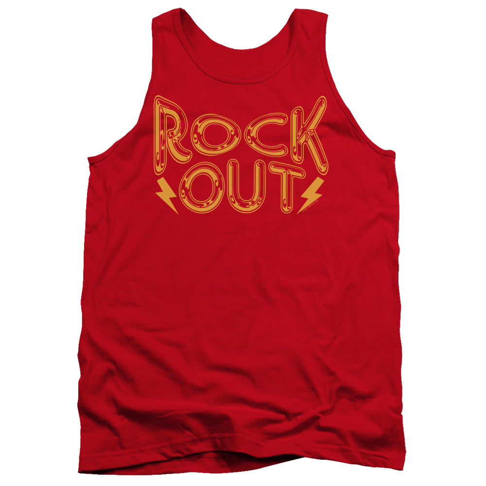 Rock Out Mens Tank Top Shirt Red