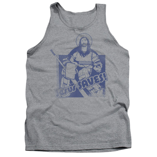 Jesus Saves Mens Tank Top Shirt Athletic Heather