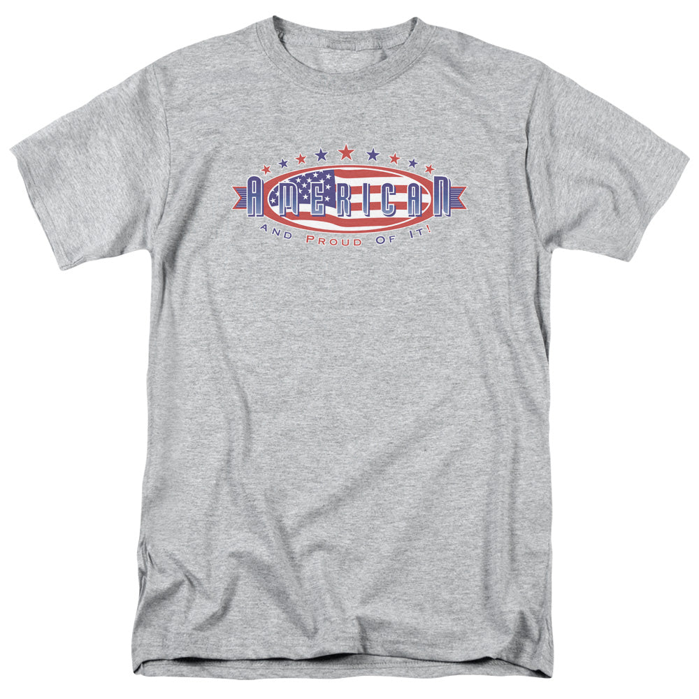 American And Proud Mens T Shirt Athletic Heather