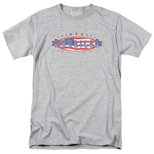 American And Proud Mens T Shirt Athletic Heather