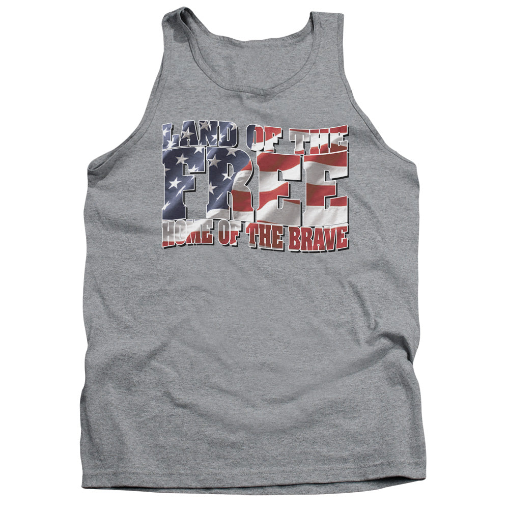 Land Of The Free Mens Tank Top Shirt Athletic Heather