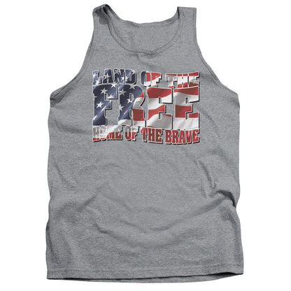 Land Of The Free Mens Tank Top Shirt Athletic Heather