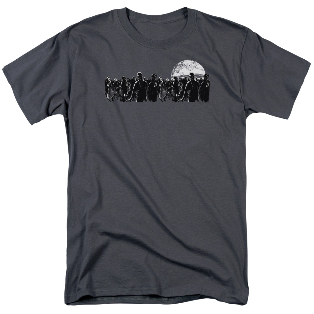 Zombie Moon Mens T Shirt Charcoal