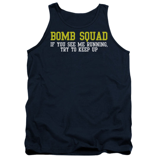 Bomb Squad Mens Tank Top Shirt Navy