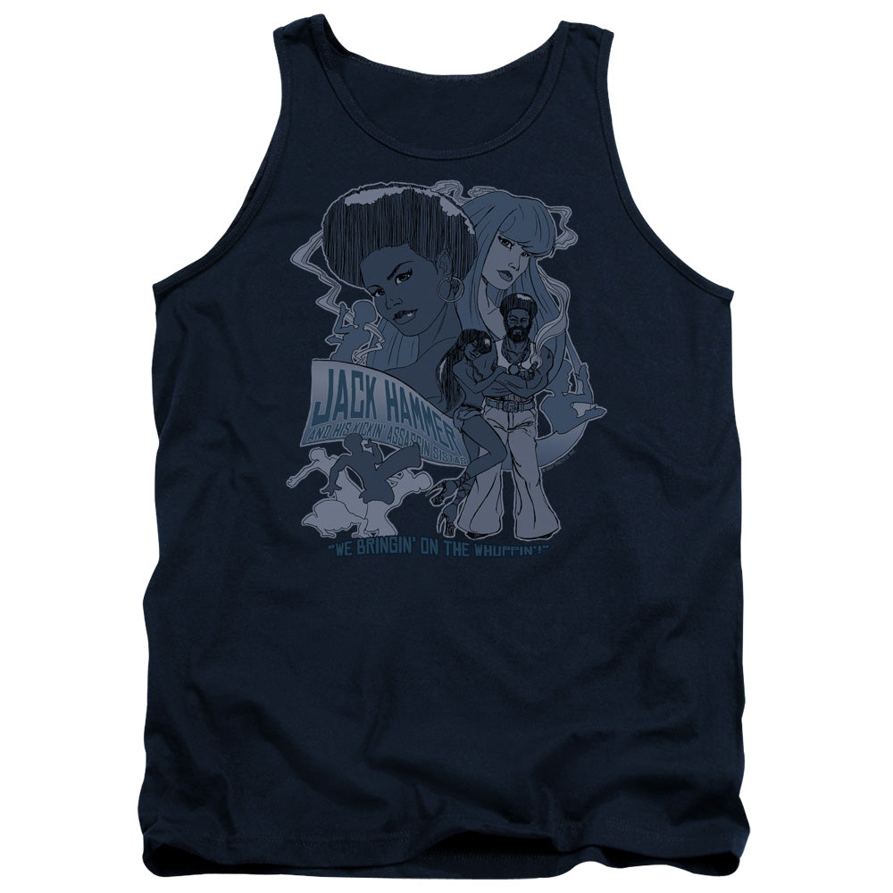 Jack Hammer Mens Tank Top Shirt Navy