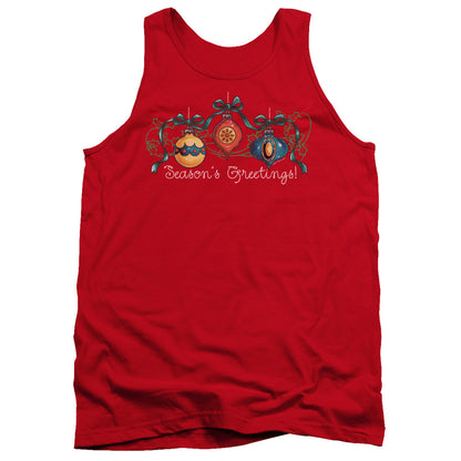 Ornaments Mens Tank Top Shirt Red