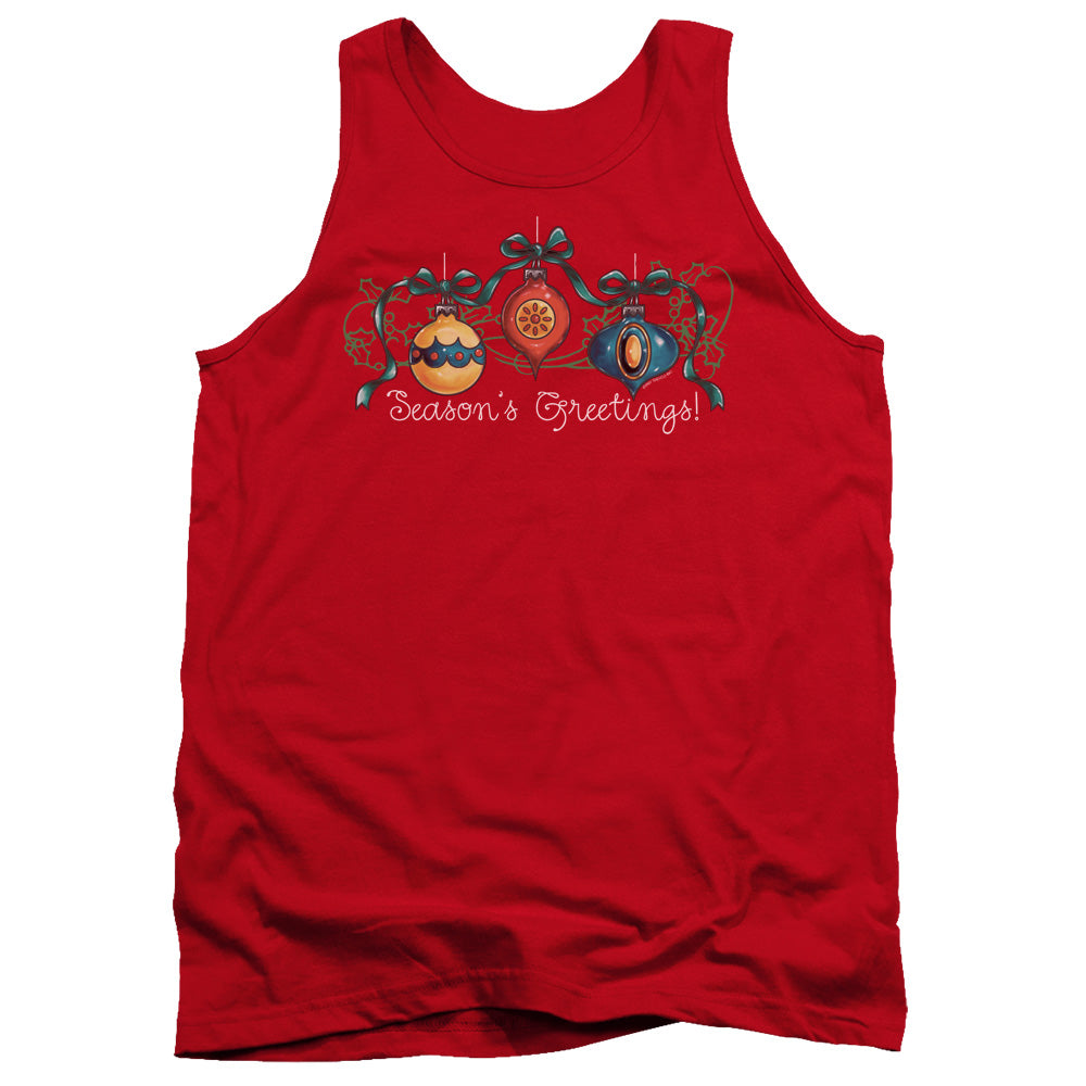 Ornaments Mens Tank Top Shirt Red