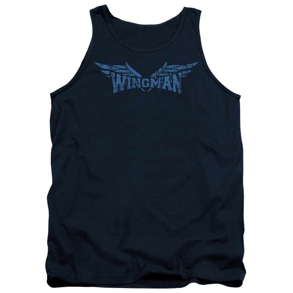 Wingman Mens Tank Top Shirt Navy