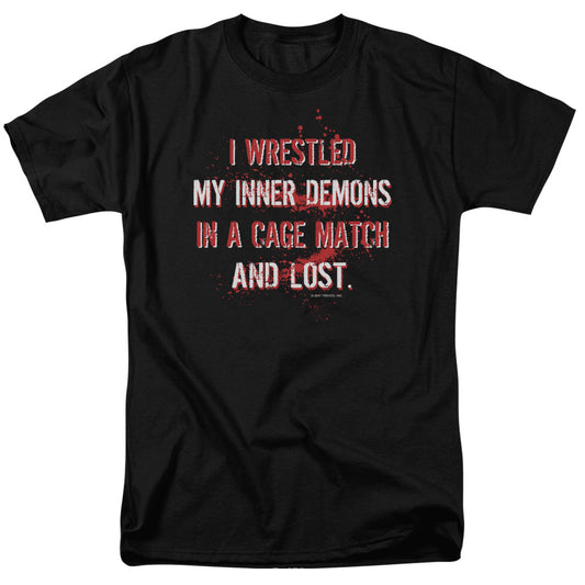 Wrestling Inner Demons Mens T Shirt Black