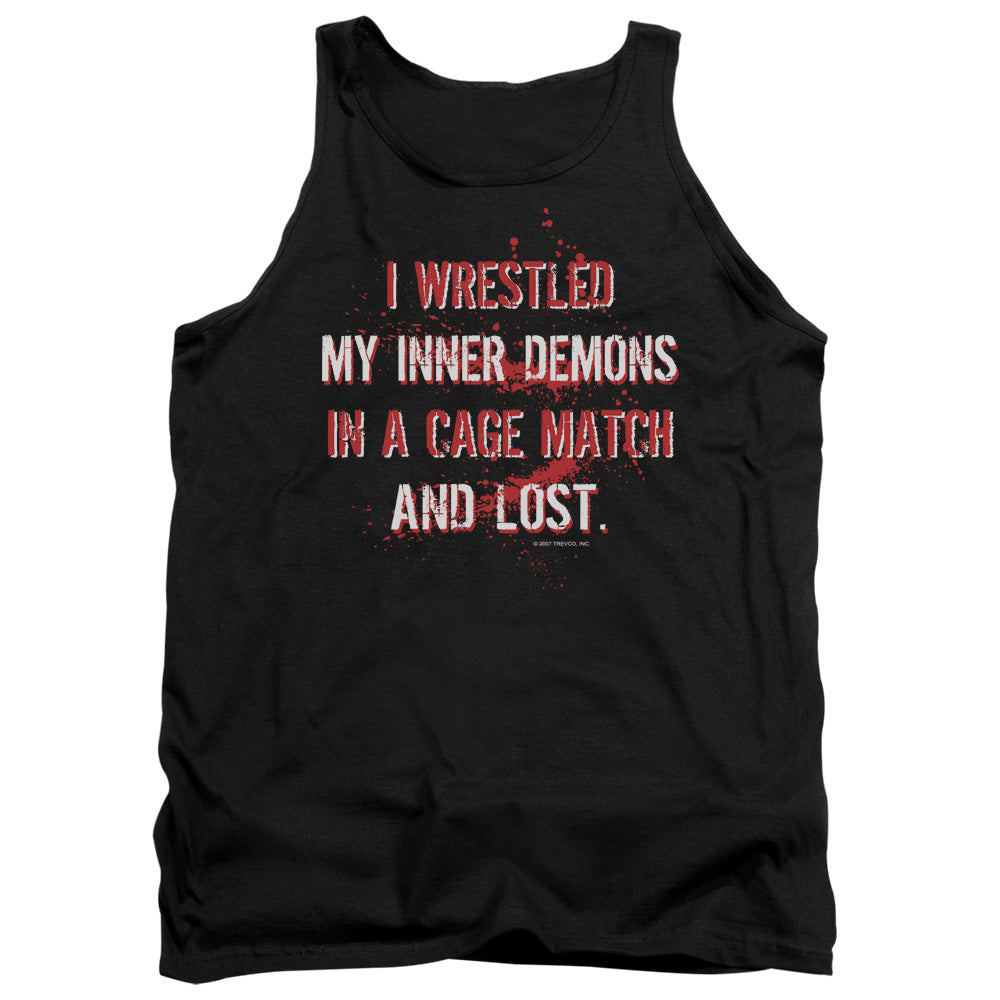 Wrestling Inner Demons Mens Tank Top Shirt Black