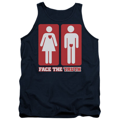 Face The Truth Mens Tank Top Shirt Navy