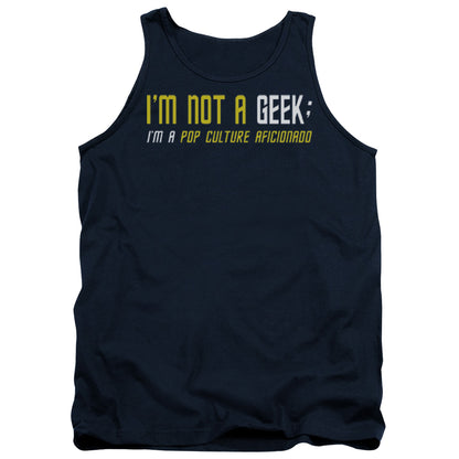 Not A Geek Mens Tank Top Shirt Navy