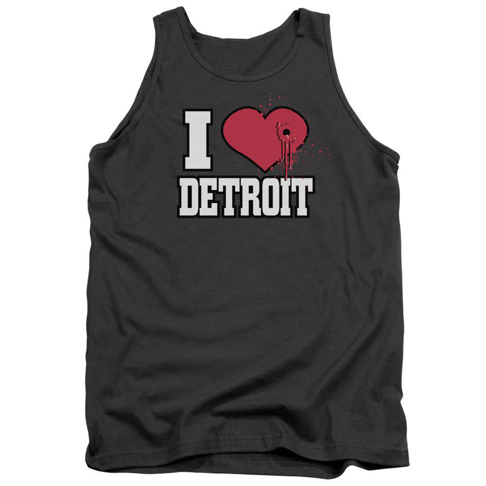 Love Hurts Mens Tank Top Shirt Charcoal