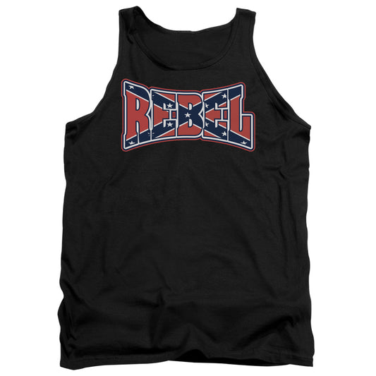 Rebel Mens Tank Top Shirt Black