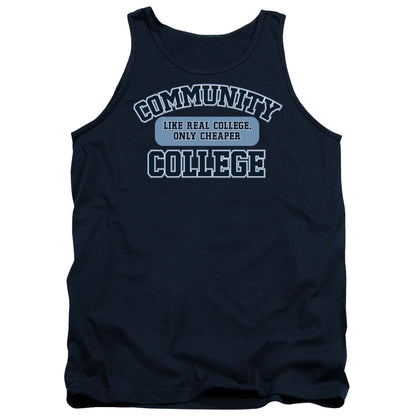 Community College Mens Tank Top Shirt Navy