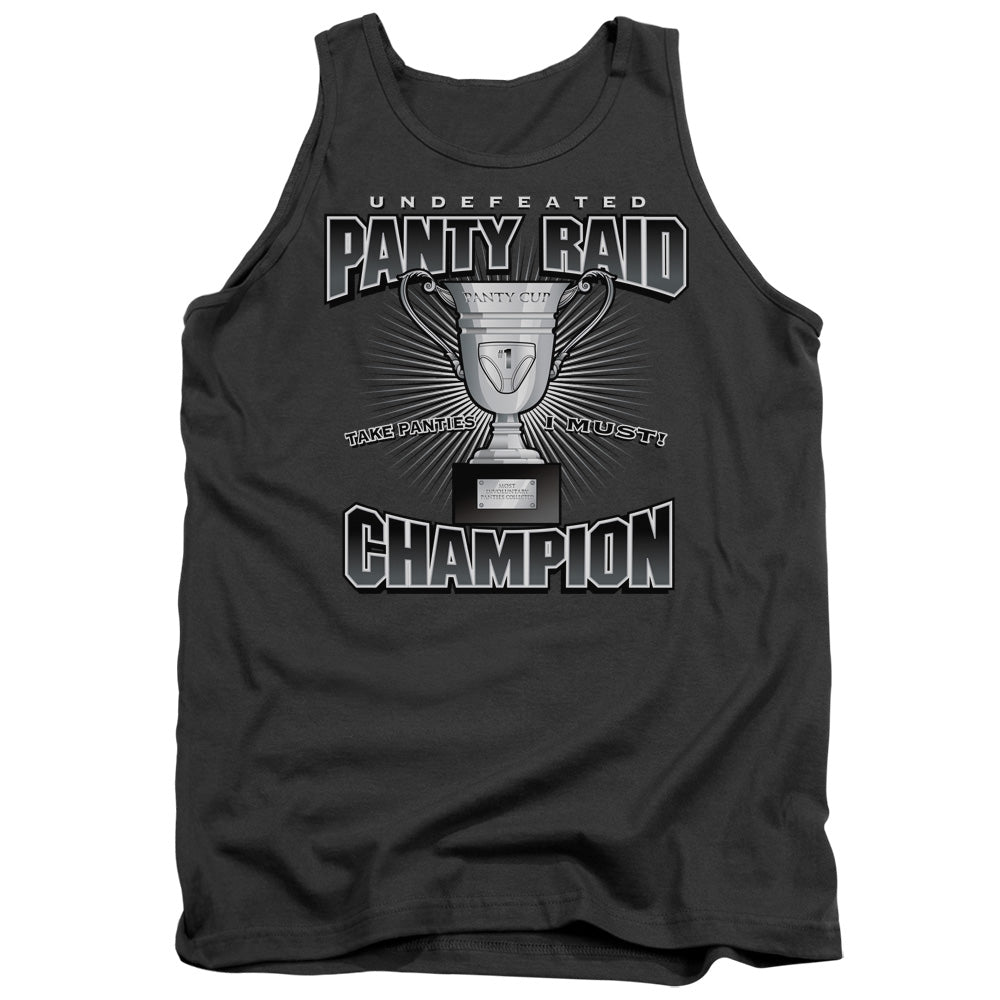 Panty Raid Champ Mens Tank Top Shirt Charcoal